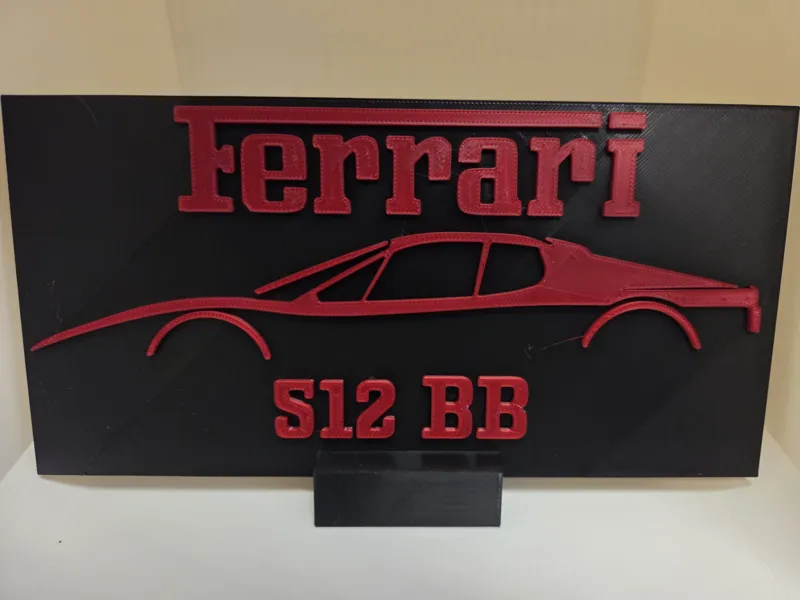 Ferrari 512 BB - Iconic Silhouette Wall Art