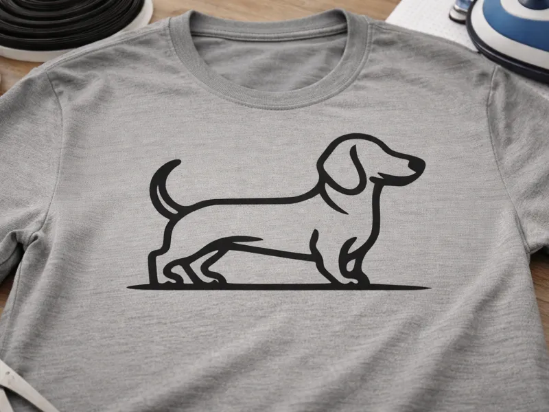 Dachshund Iron-On T-Shirt Logo