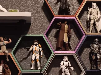 Hexagon Shelf Wall: Action Figure Addition