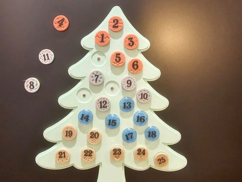 Sapin de Noël calendrier de l’Avent magnétique