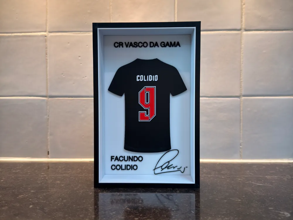 Marco decorativo: Facundo Colidio - Vasco da Gama - Jersey Frame. Referencia del modelo original.