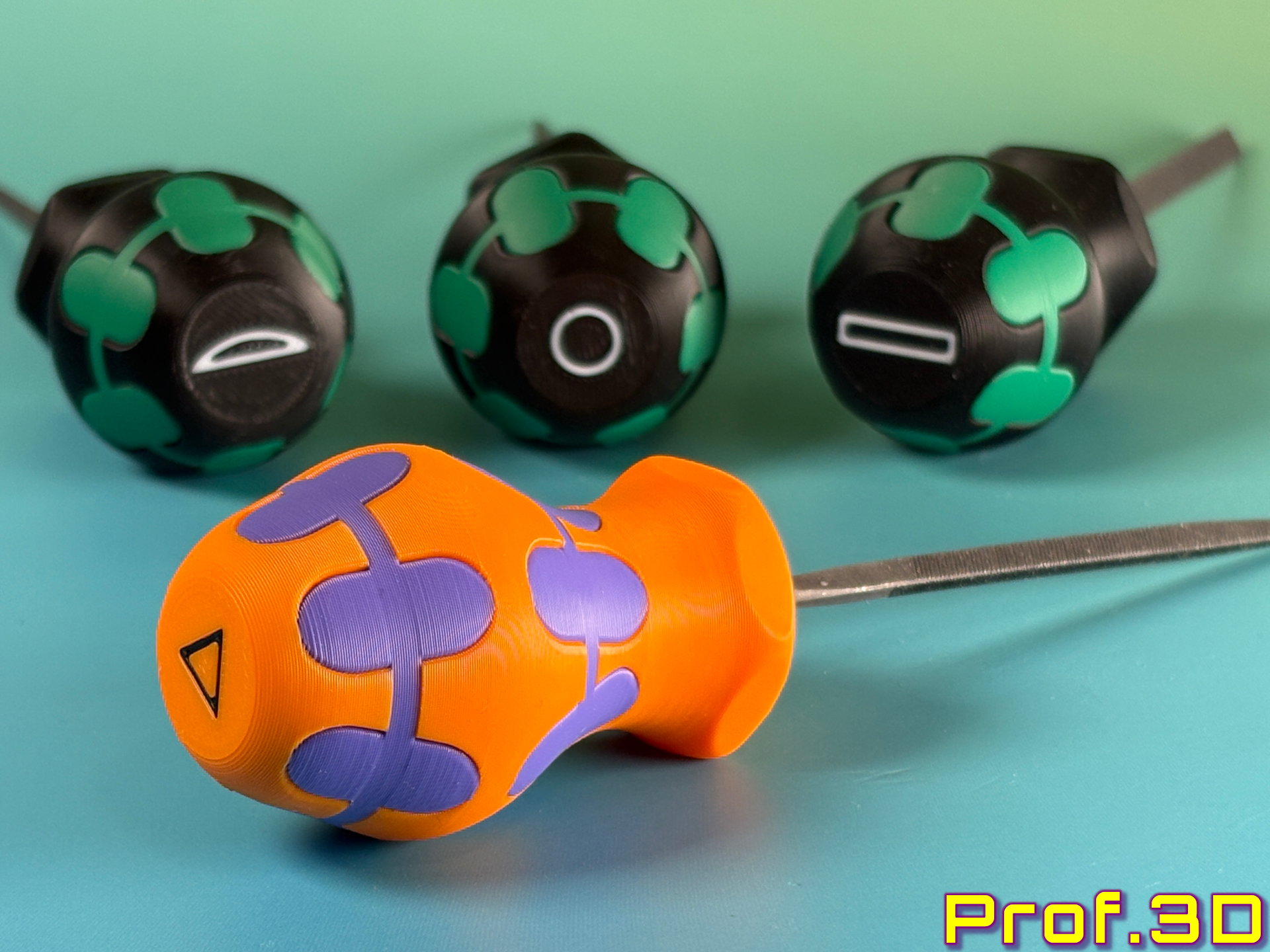 Stubby Wera Style MakerWorld Needle File Kit Grips