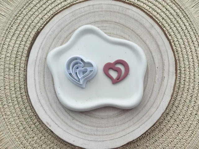 Heart Polymer Clay Earrings Cutter