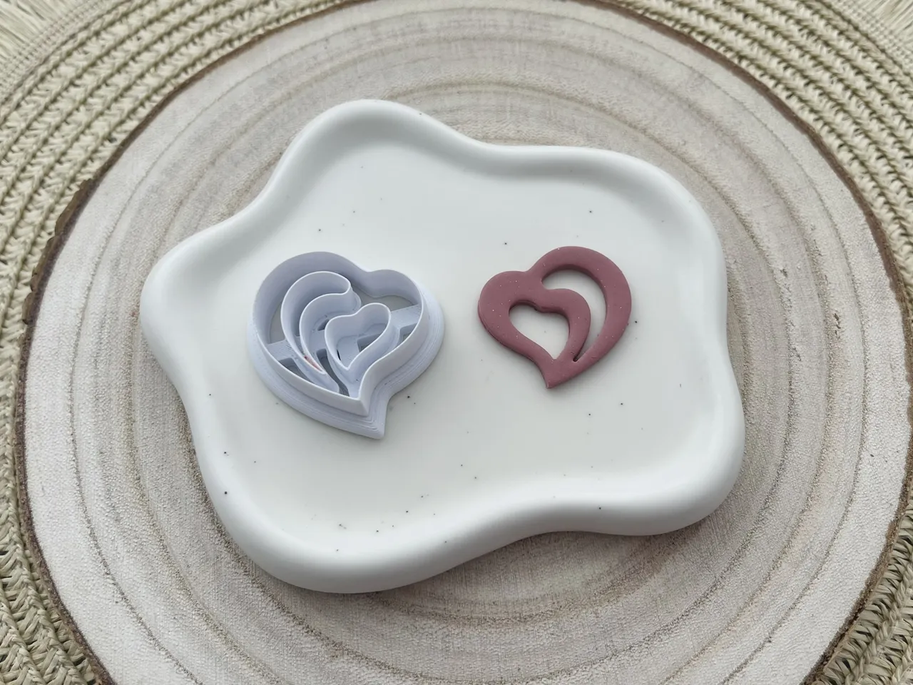 Heart Polymer Clay Earrings Cutter view 2