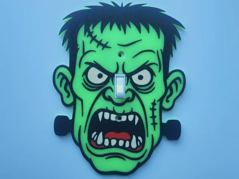 Glow In The Dark Frankenstein Light Switch Cover