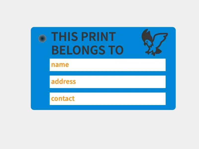 Tag for your 3D Prints