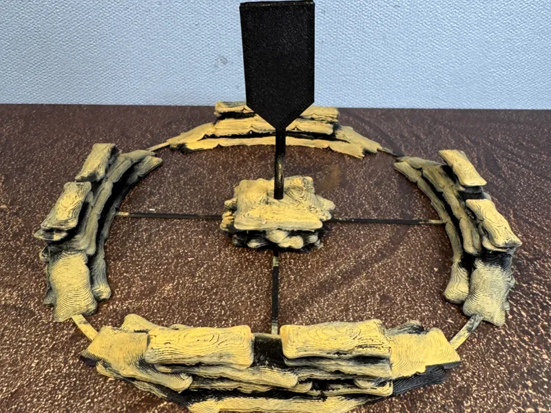 Warhammer40k objective marker with sandbags
