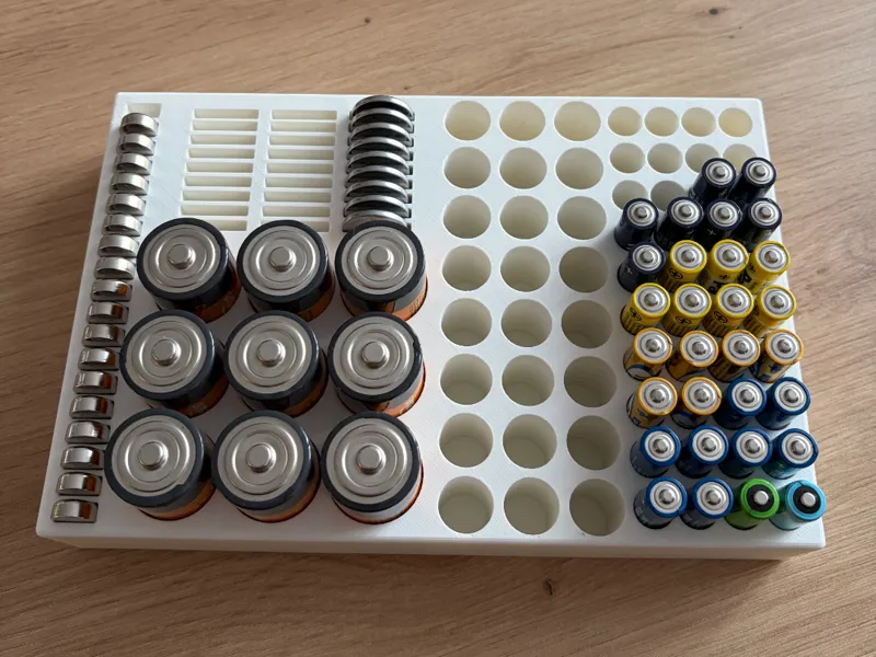 Batterie Organizer für AA-AAA-C-CR 2032-LR 44