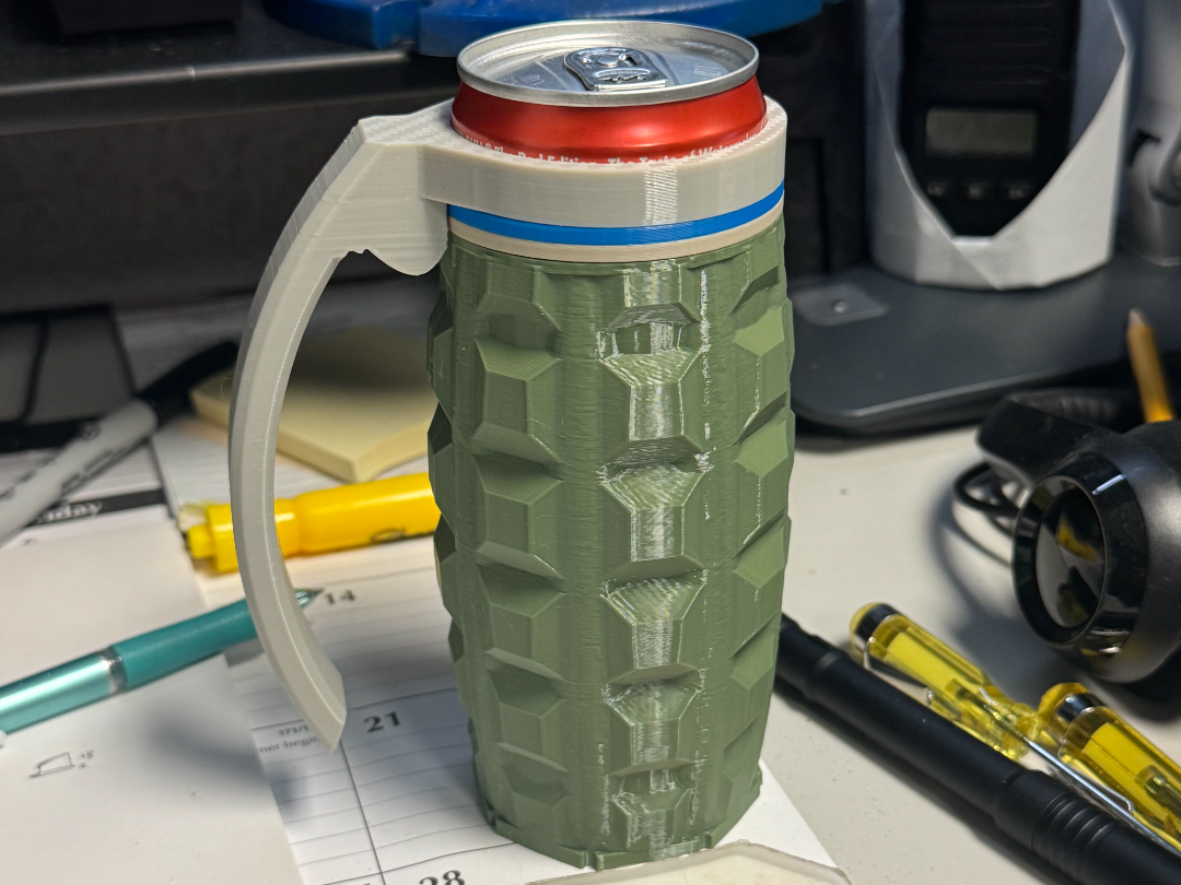 12oz grenade koozie