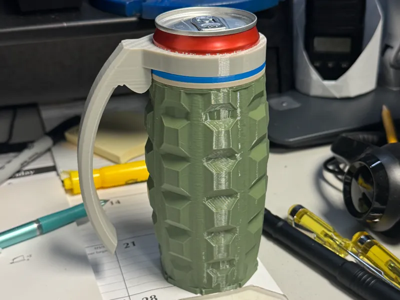 12oz grenade koozie