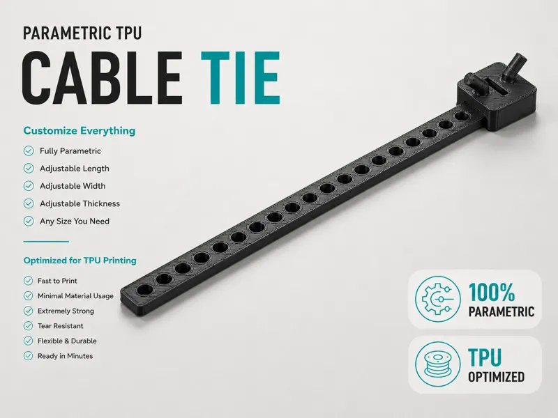 Kabelbinder Super stark TPU Parametrisch