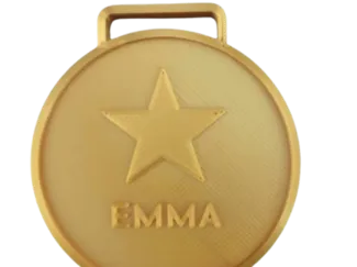 blank medal with star