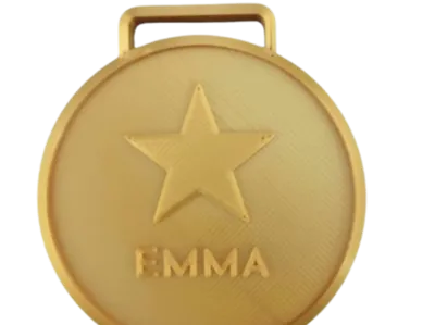 blank medal with star