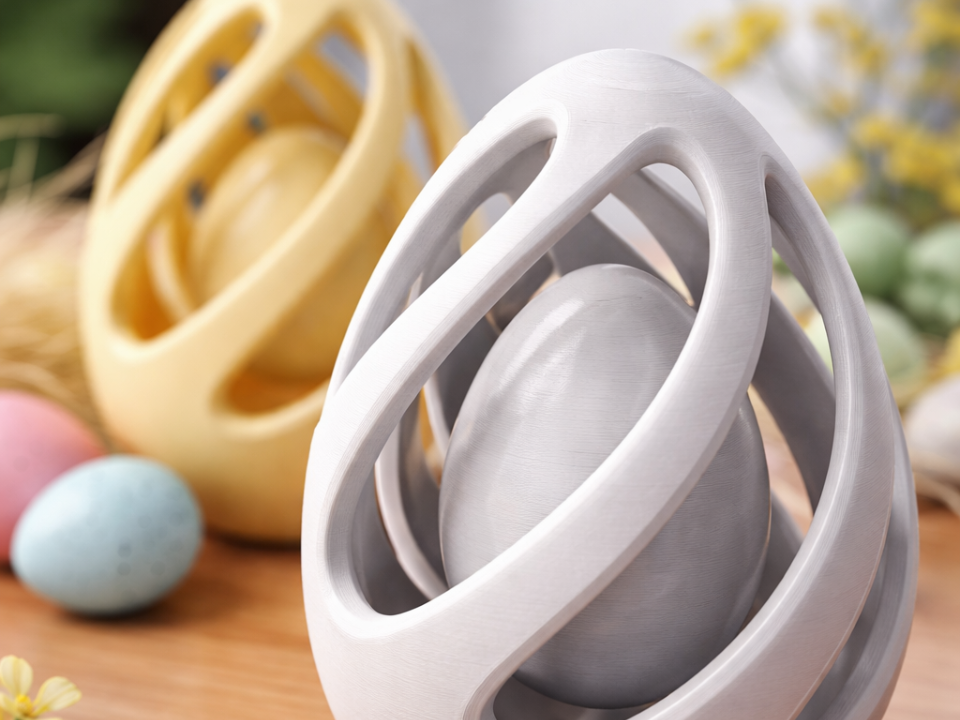 Twisted Easter Egg with Floating Core