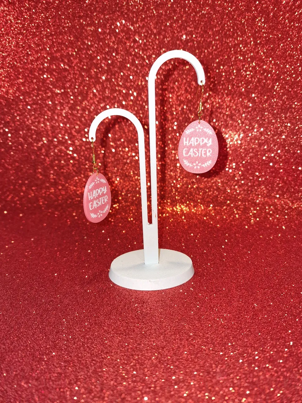 Happy easter egg earrings view 3