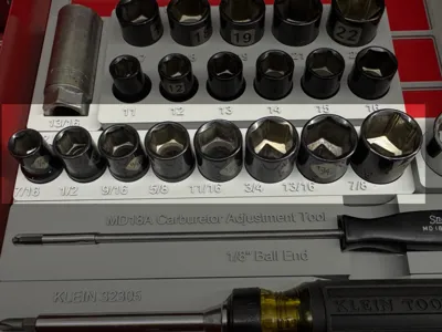 Stanley SAE 1/2 drive socket tray