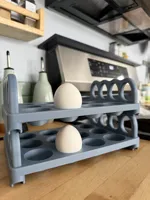 Sub 200g total (80% of OG model) per 12 egg rack. Strong!