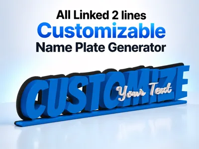 All Linked Two Layer Custom Nameplate Generator