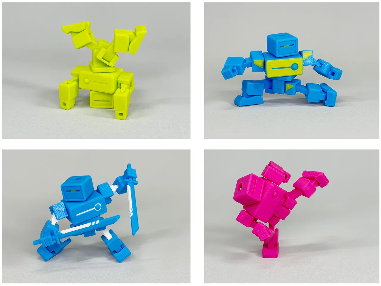 Robot C (18 Movable Joints, Print-In-Place) view 3