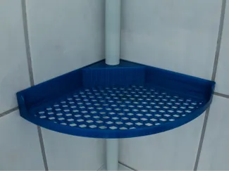 Eckregal für Teleskopstange 25mm  (Bad Badewanne)
