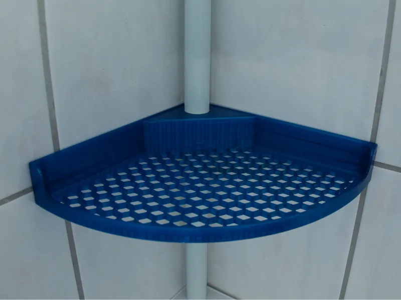 Eckregal für Teleskopstange 25mm  (Bad Badewanne)