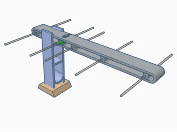 Antenne Yagi-Uda LoRa 868 MHz pour fil 1,5 mm²