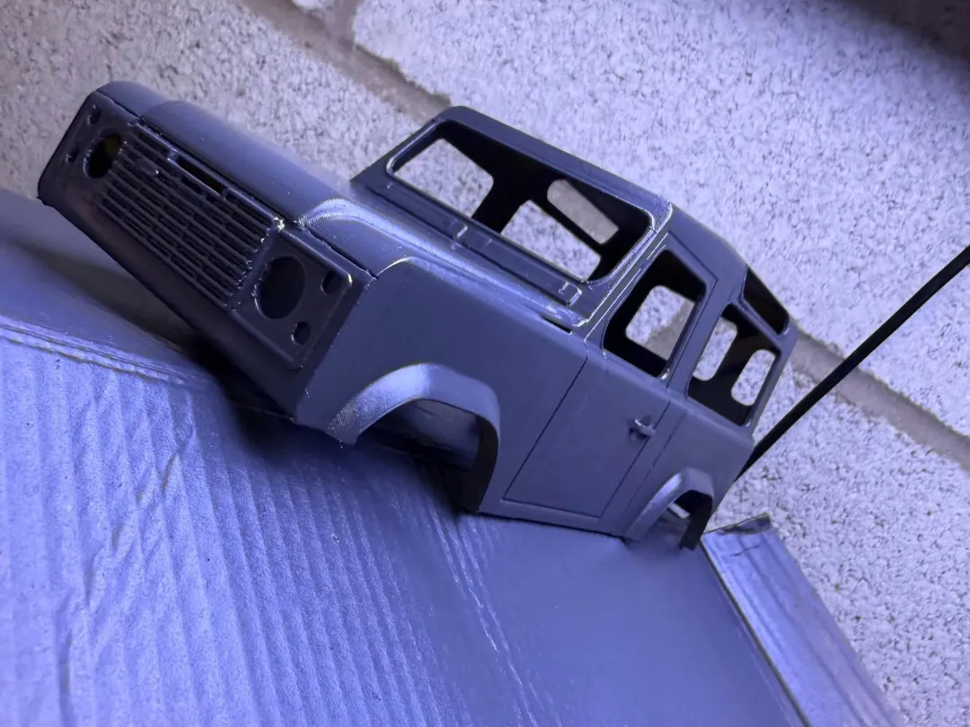 1/10 scale Land Rover Defender 90 RC body - Free 3D Print Model ...