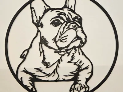 French Bulldog Line Art Decoration