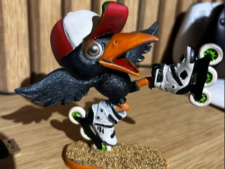 Corvo patinador