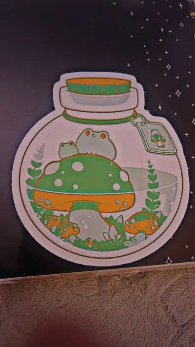 Cute Kawaii Frog Mushroom Jar by Fresh Prints of Bel Air - MakerWorld