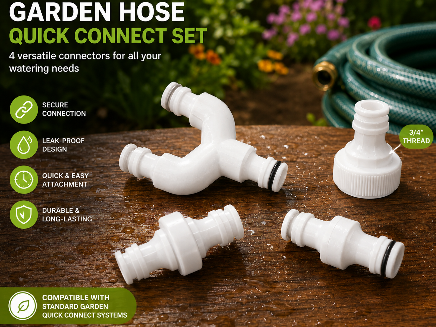 Garden Hose Quick Connect Set - 1