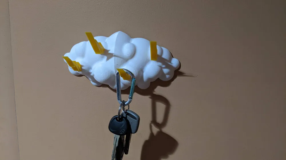 Cloud Lightning Keychain Holder by Elijah MakerWorld: Download Free 3D ...