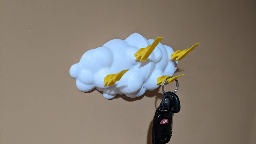 Cloud Lightning Keychain Holder by Elijah MakerWorld: Download Free 3D ...