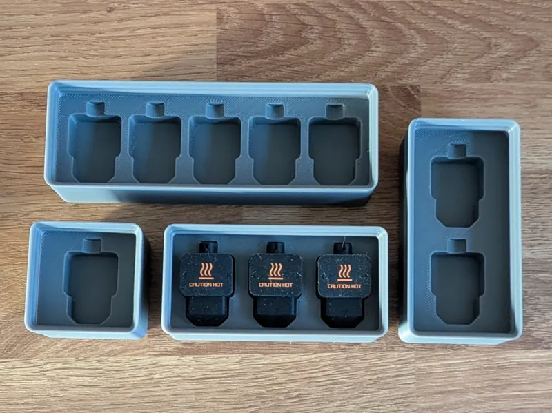 H2 & P2 Hotend Socks, gridfinity storage