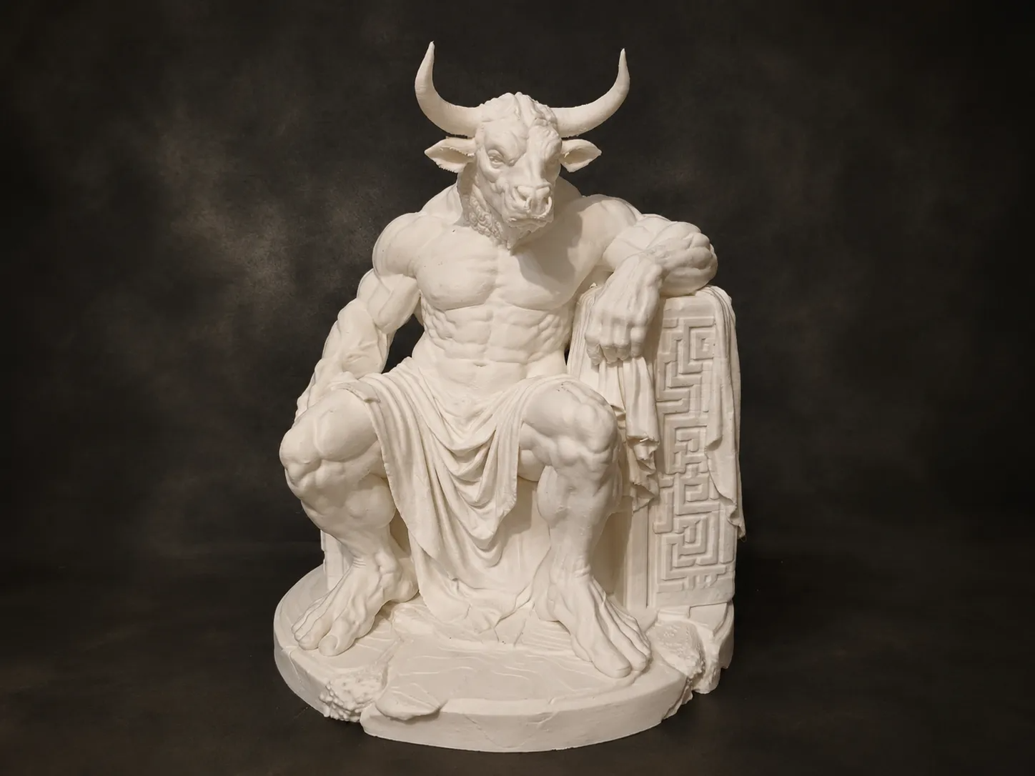Minoan King - Ancient Greek Minotaur Sculpture