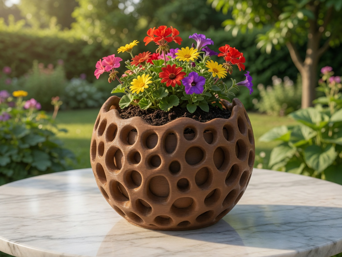 Organic Bubble Texture Flower Pot