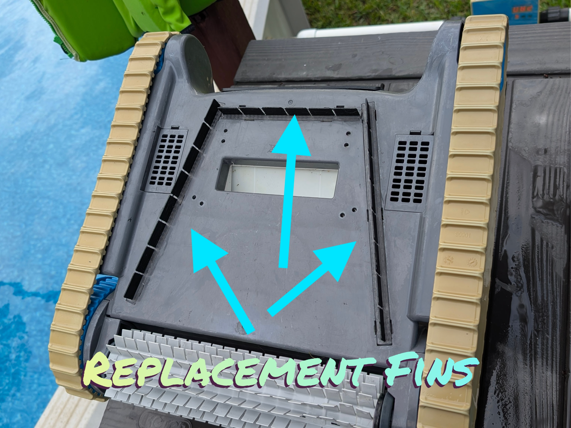 Dolphin Pool Cleaner Replacement Sweeper Fins