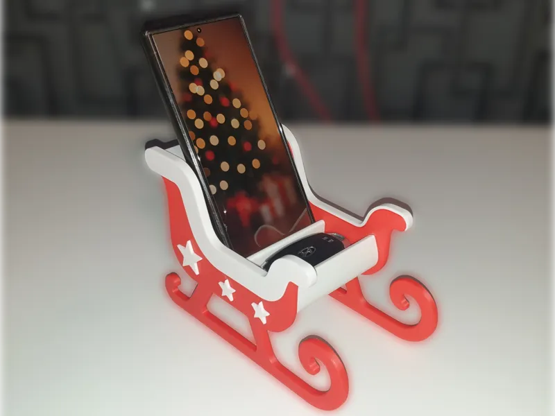 Weihnachtsschlitten Handyhalter - easy print