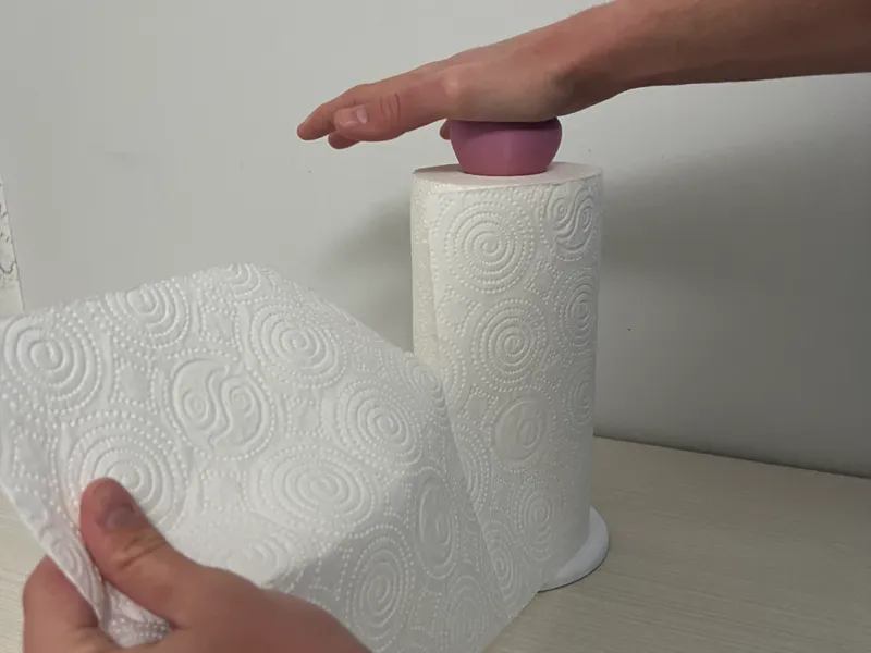 push to tear kitchen paper towel holder