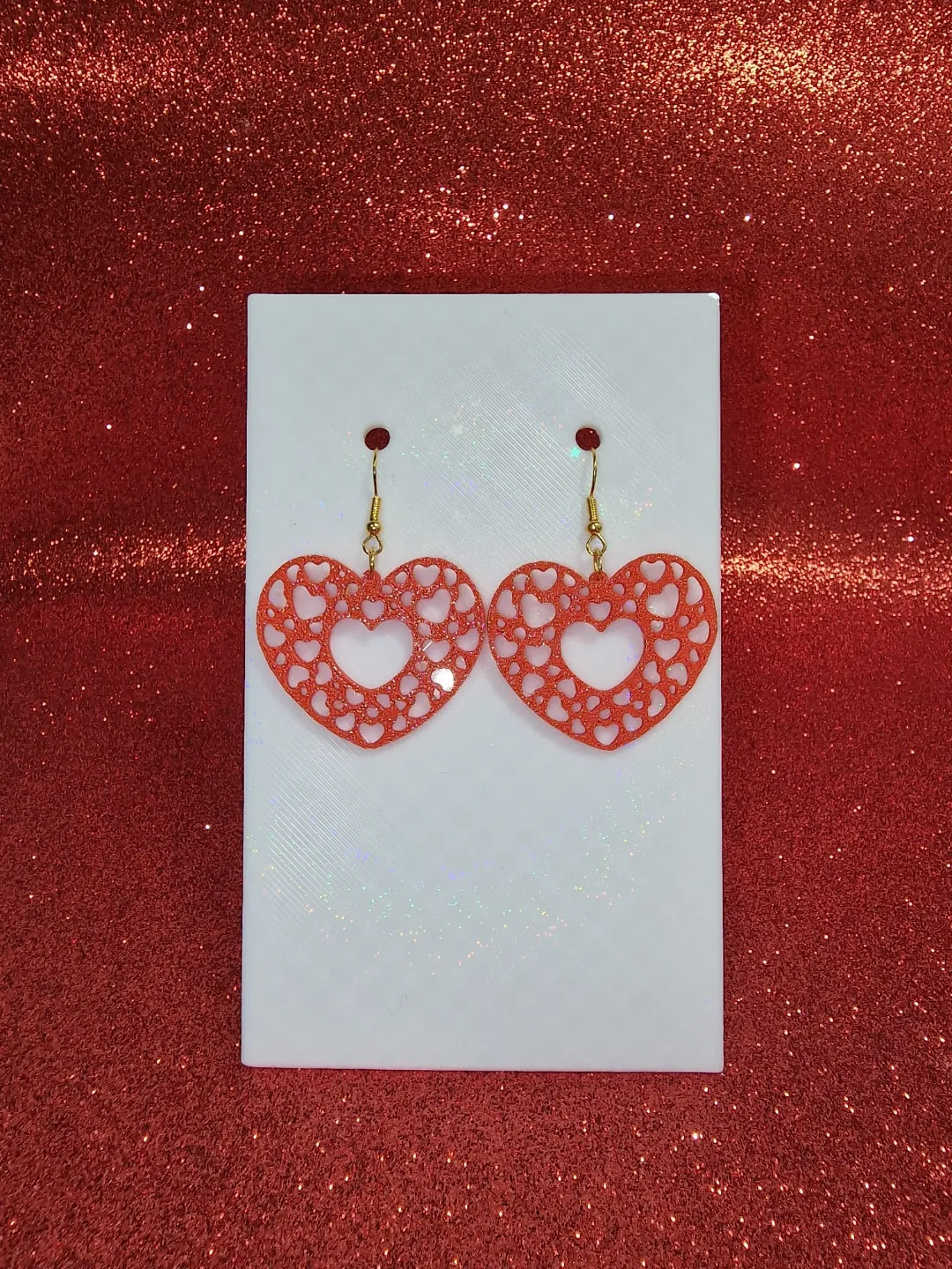 A thousand hearts earrings view 2