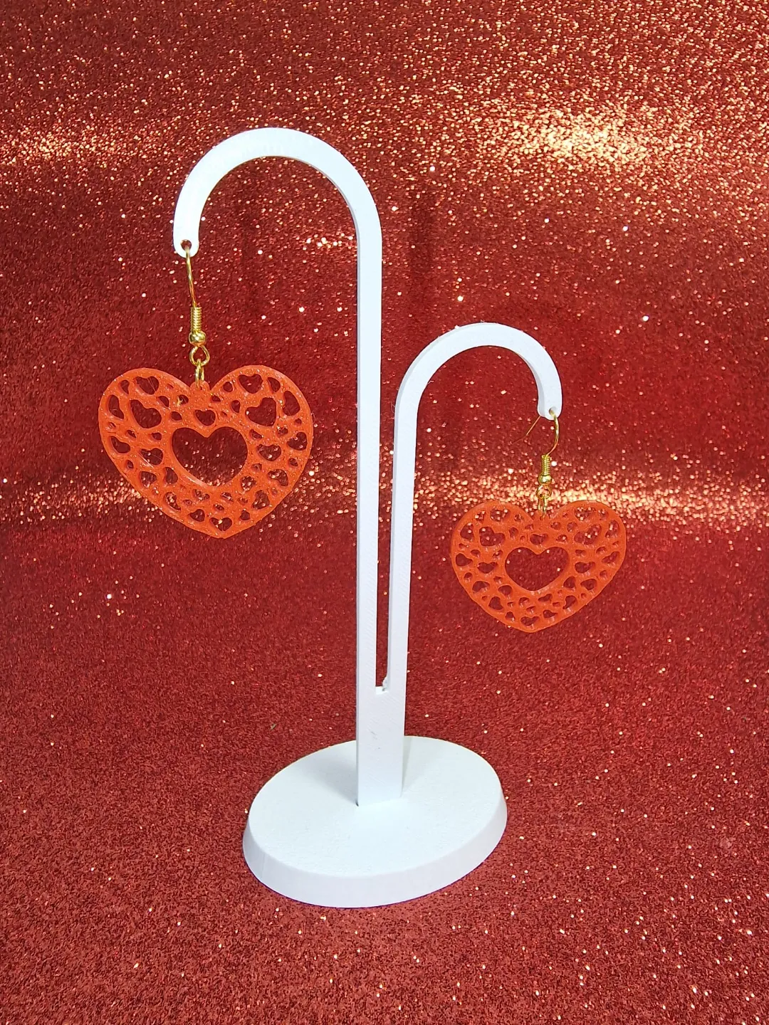 A thousand hearts earrings view 3