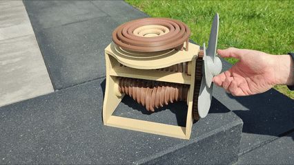 Kinetic wind-powered mechanism