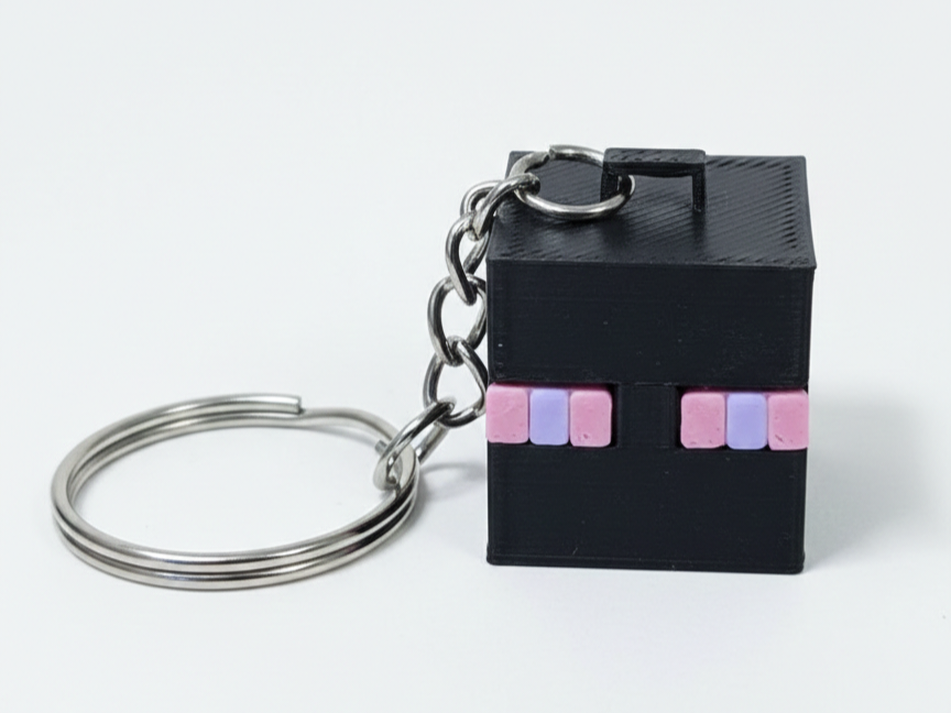 Enderman Minecraft style keychain (No AMS)