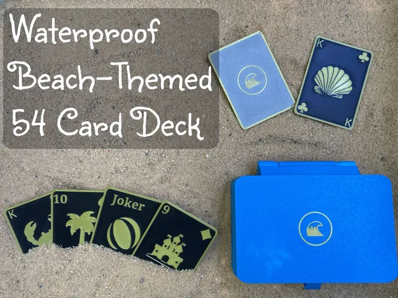 Waterproof Beach Playing Cards & Box