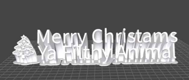 Merry Christmas Ya Filthy Animal Sign