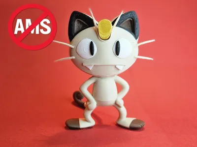Meowth (Pokémon) Figure -  NO AMS + AMS Multicolor