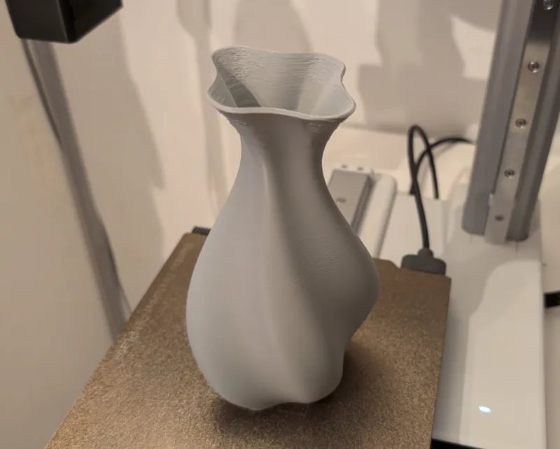 Elegant vase, spiral