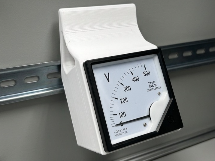 DIN Rail Mount for 76x76mm Analog Panel Meters 45°