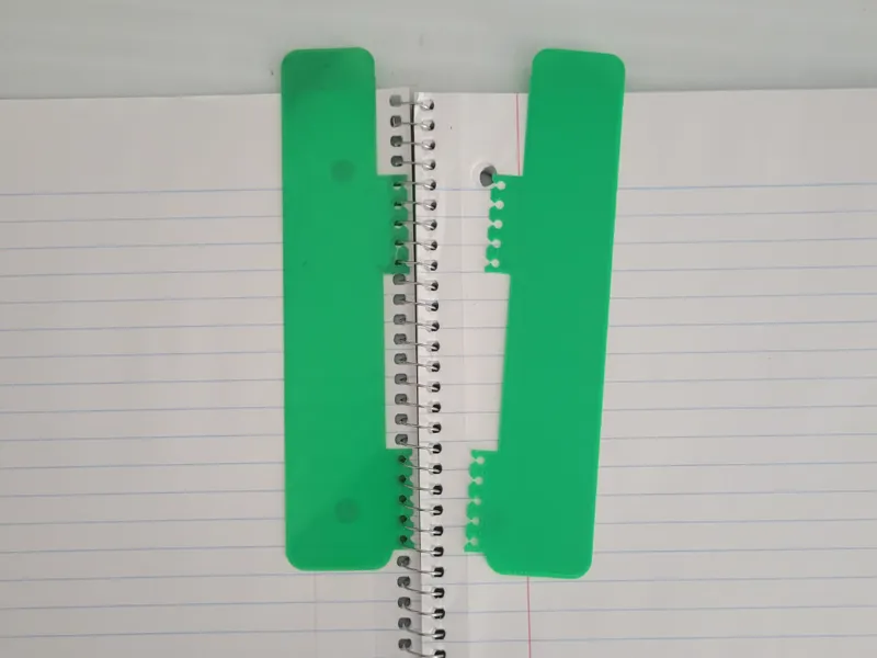 snap on bookmark for spiral notebook