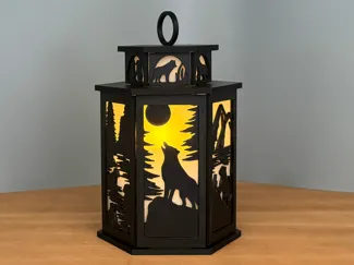 Bear and Wolf Lantern Tea Light Holder